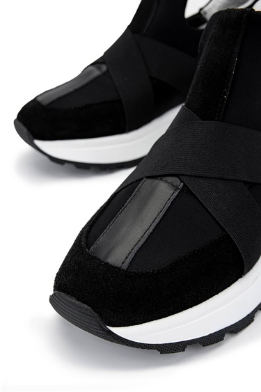  Tamer Tanca Kadın Deri/Tekstil Siyah Sneakers & Spor Ayakkabı