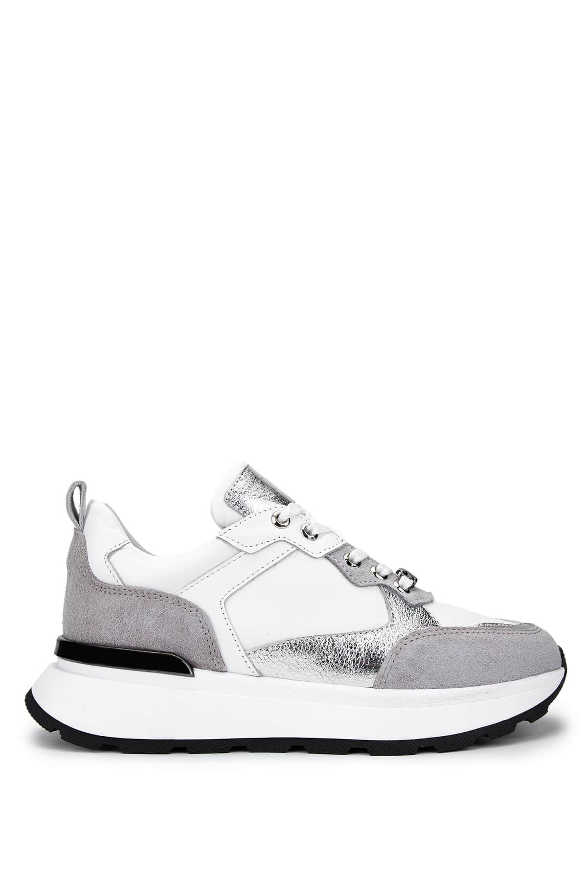  Tamer Tanca Kadın Hakiki Deri Gri Süet Sneakers & Spor Ayakkabı