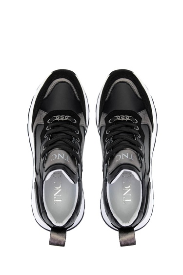  Tamer Tanca Kadın Hakiki Deri Siyah Süet Sneakers & Spor Ayakkabı