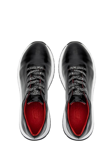  Tamer Tanca Kadın Hakiki Deri Siyah Rugan Sneakers & Spor Ayakkabı