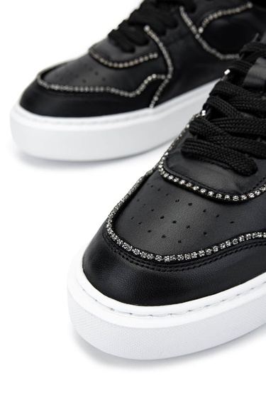  Tamer Tanca Kadın Hakiki Deri Siyah Deri Sneakers & Spor Ayakkabı