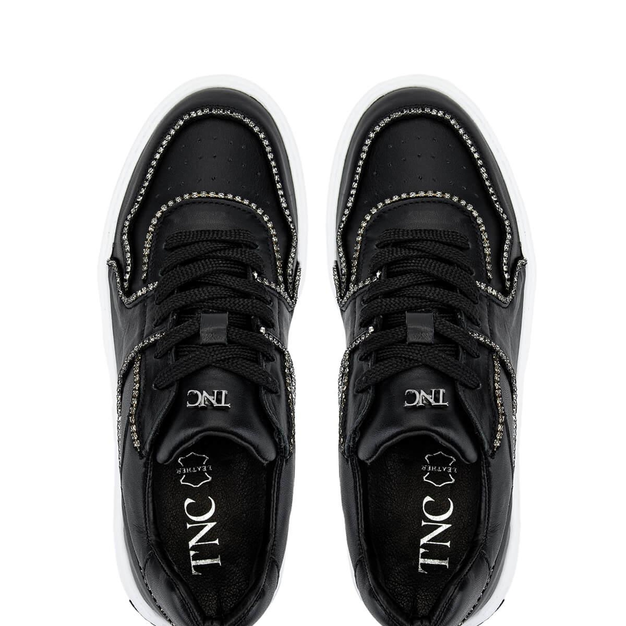 Tamer Tanca Kadın Hakiki Deri Siyah Deri Sneakers & Spor Ayakkabı