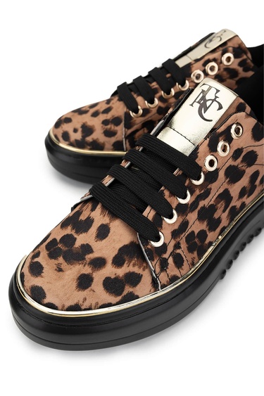  Tamer Tanca Kadın Vegan Leopar Sneakers & Spor Ayakkabı