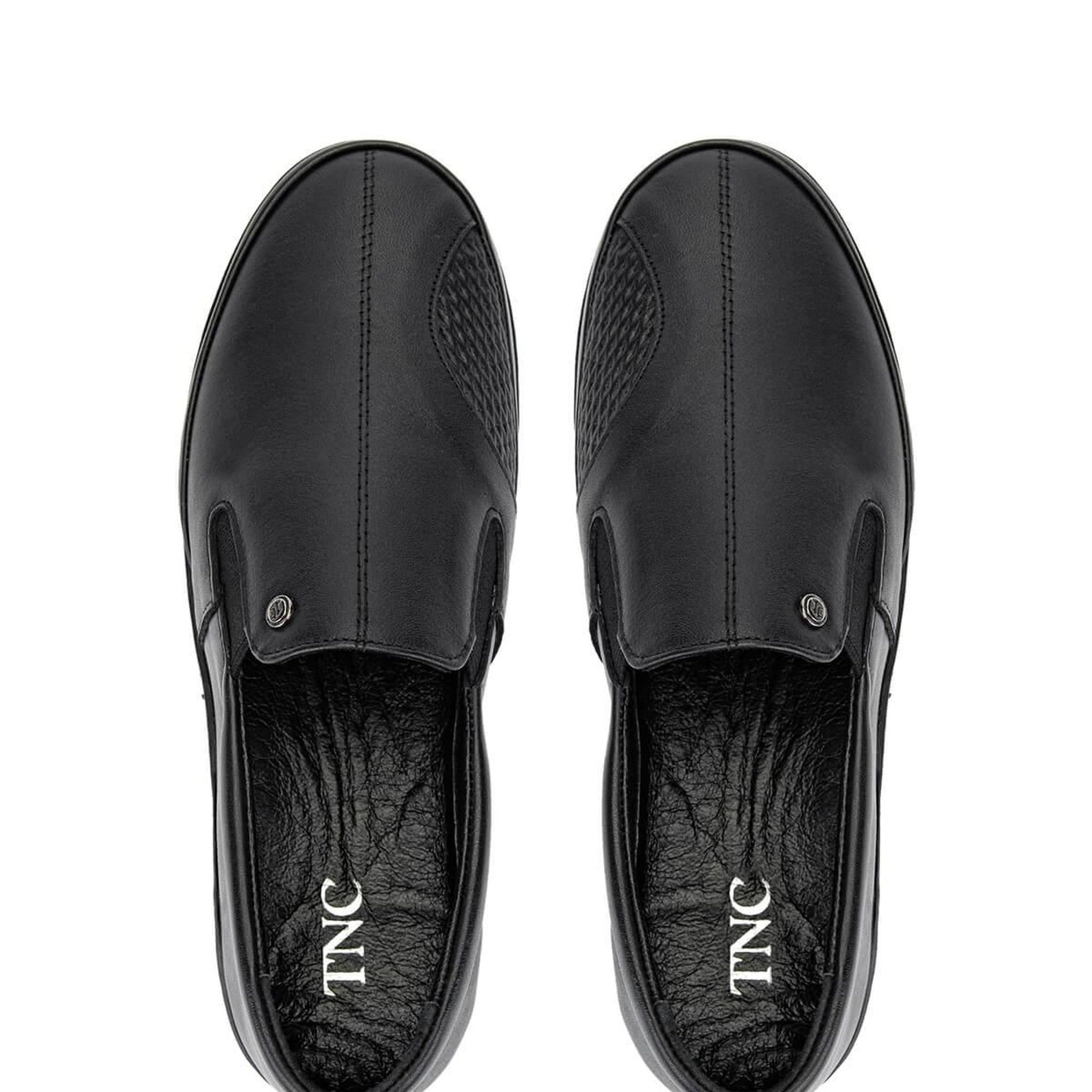 Tamer Tanca Kadın Hakiki Deri Siyah Deri Casual Ayakkabı