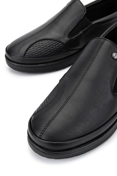  Tamer Tanca Kadın Hakiki Deri Siyah Deri Casual Ayakkabı