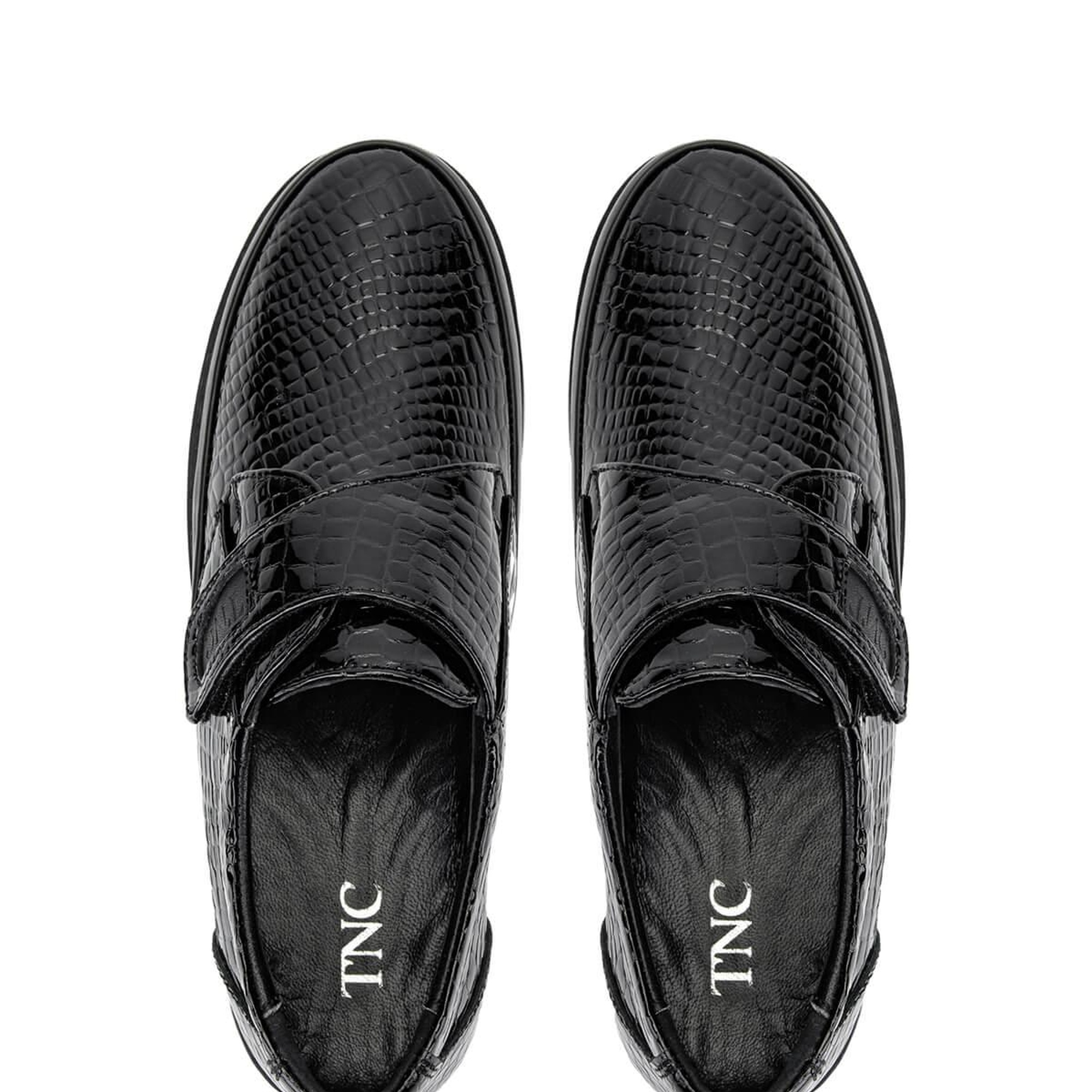 Tamer Tanca Kadın Hakiki Deri Siyah Casual Ayakkabı