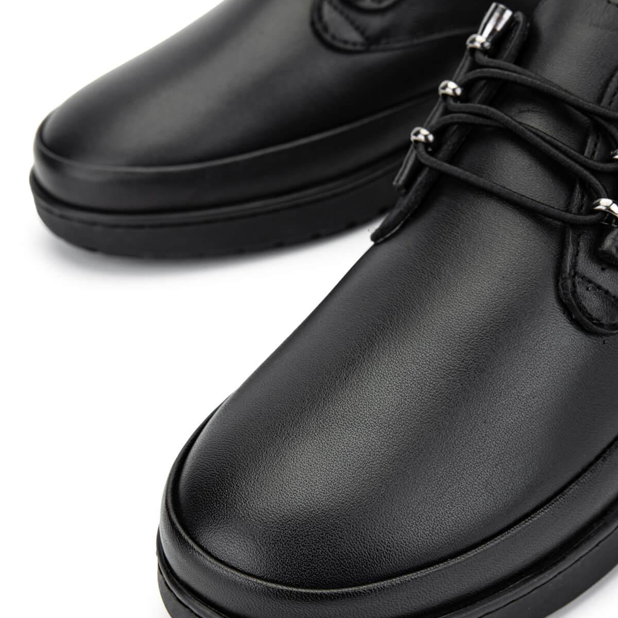 Tamer Tanca Kadın Hakiki Deri Siyah Deri Casual Ayakkabı