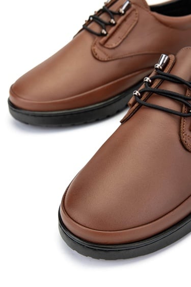  Tamer Tanca Kadın Hakiki Deri Taba Deri Casual Ayakkabı