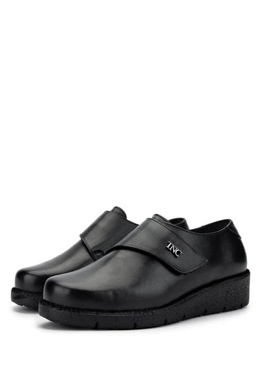  Tamer Tanca Kadın Hakiki Deri Siyah Deri Casual Ayakkabı