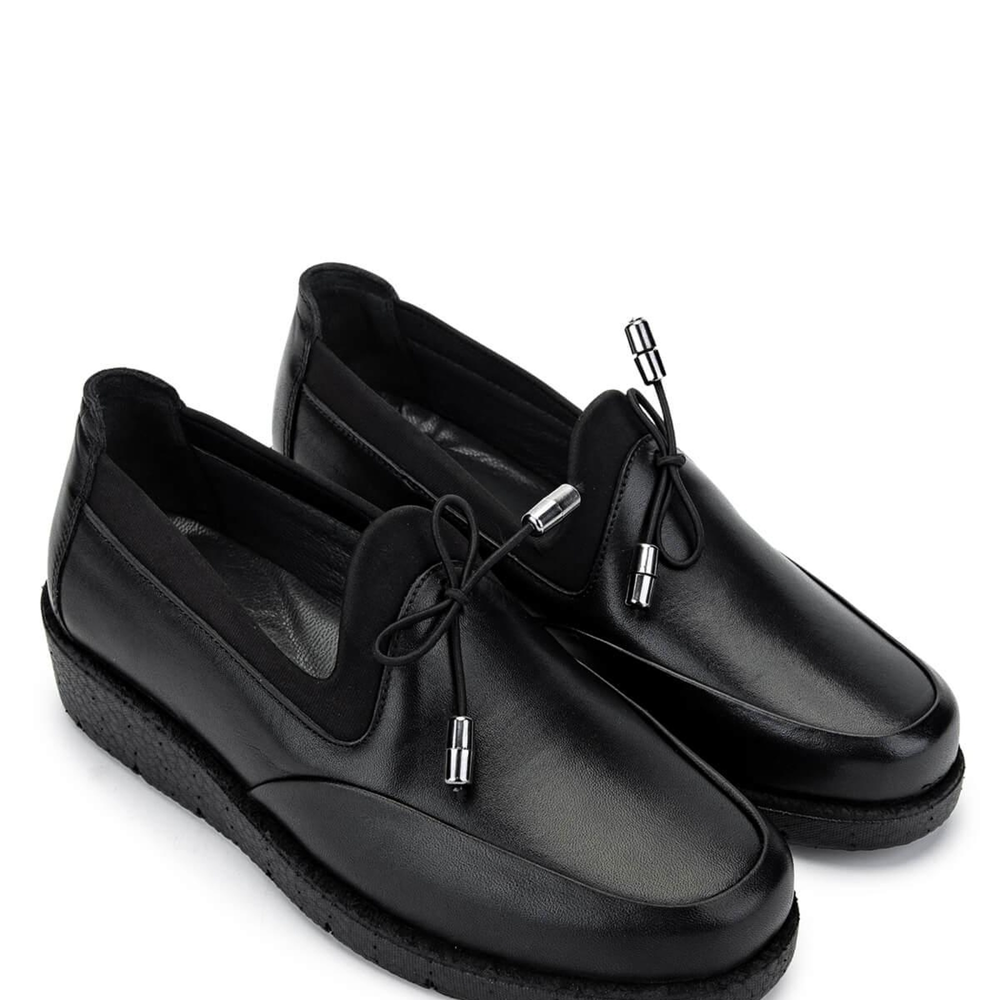 Tamer Tanca Kadın Hakiki Deri Siyah Deri Casual Ayakkabı