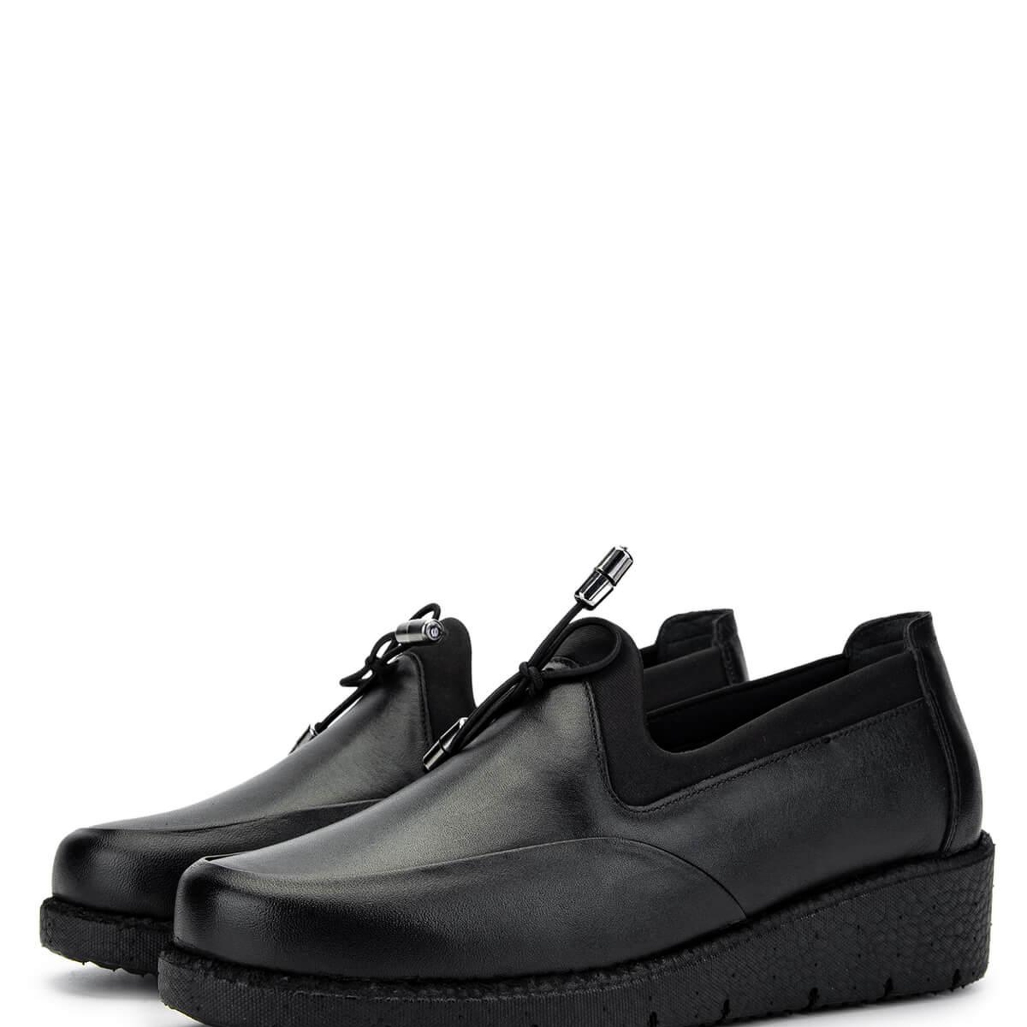 Tamer Tanca Kadın Hakiki Deri Siyah Deri Casual Ayakkabı