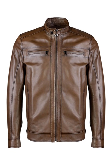  Tamer Tanca Erkek Hakiki Deri Antik Deri Mont