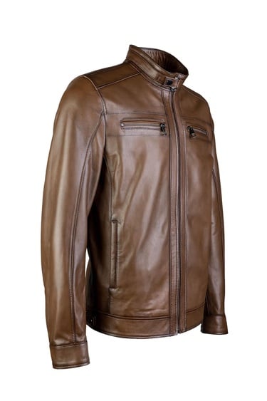  Tamer Tanca Erkek Hakiki Deri Antik Deri Mont