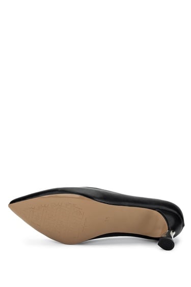  Tamer Tanca Kadın Vegan Siyah Topuklu Ayakkabı