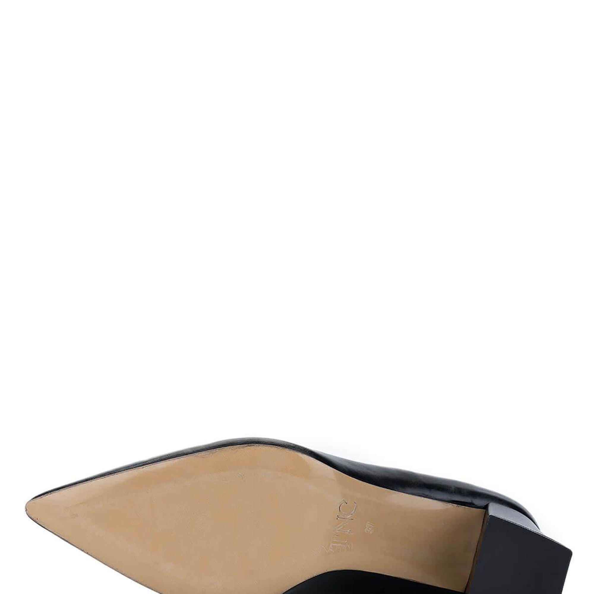 Tamer Tanca Kadın Hakiki Deri Siyah Deri Topuklu Ayakkabı