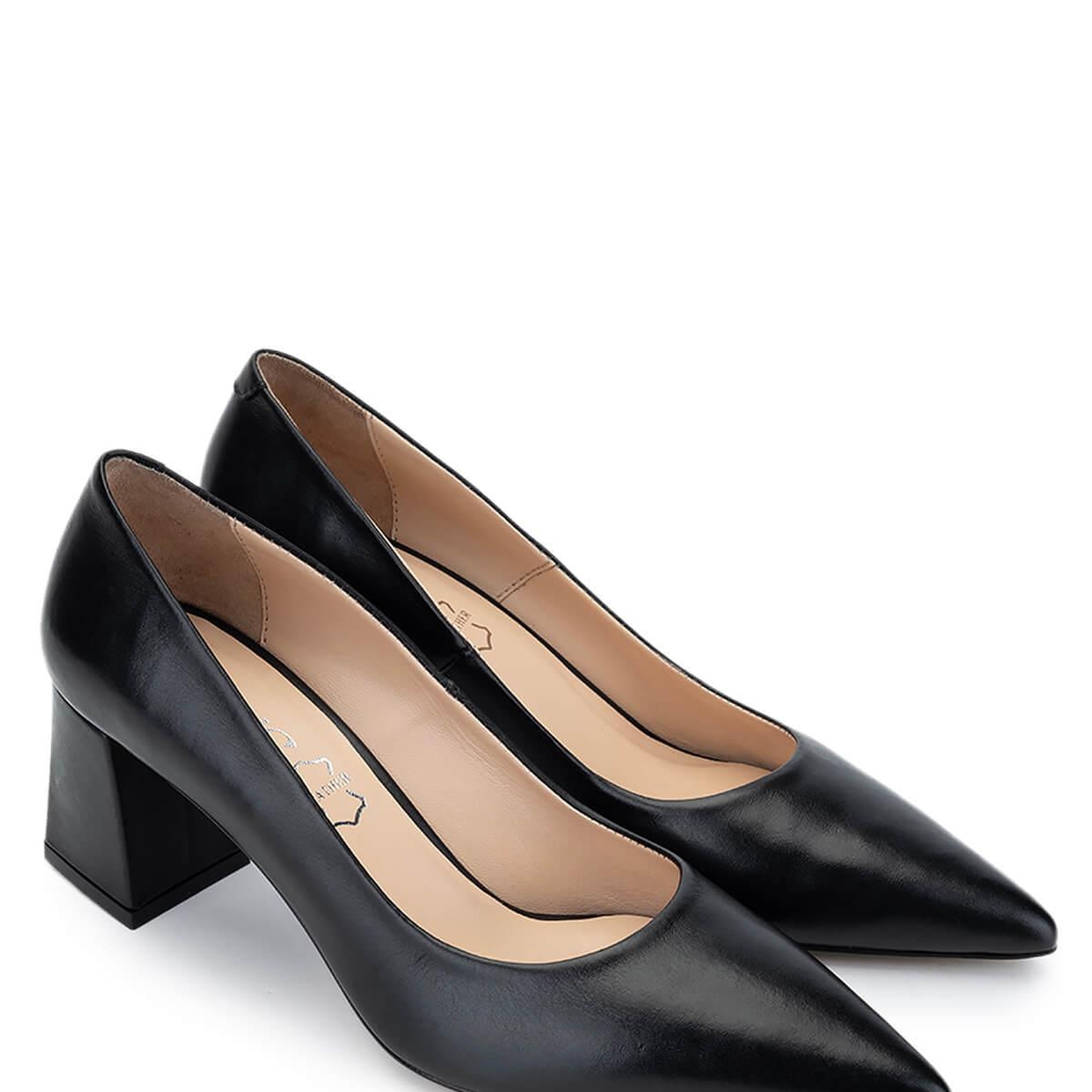 Tamer Tanca Kadın Hakiki Deri Siyah Deri Topuklu Ayakkabı