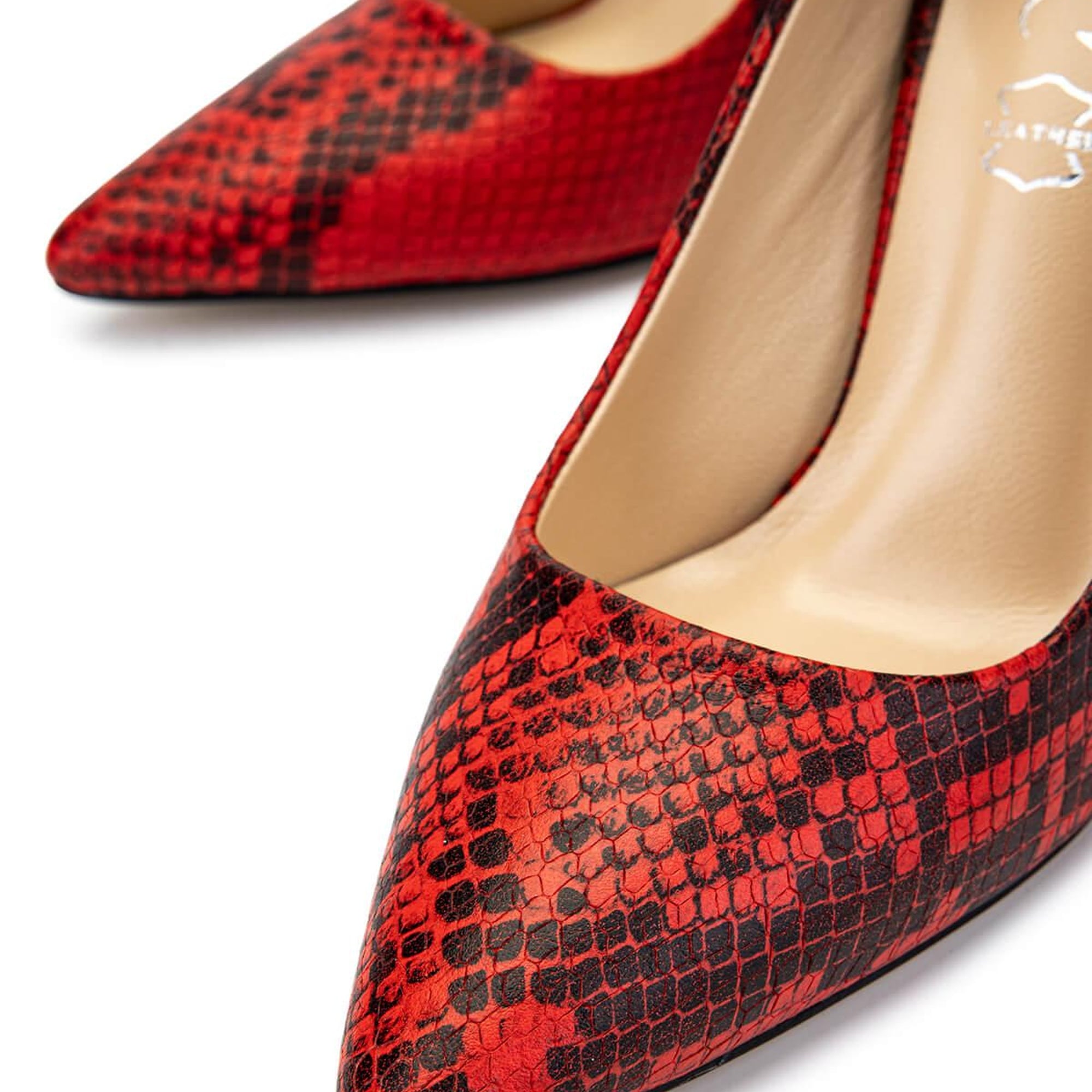 Tamer Tanca Kadın Hakiki Deri Kırmızı Topuklu Ayakkabı