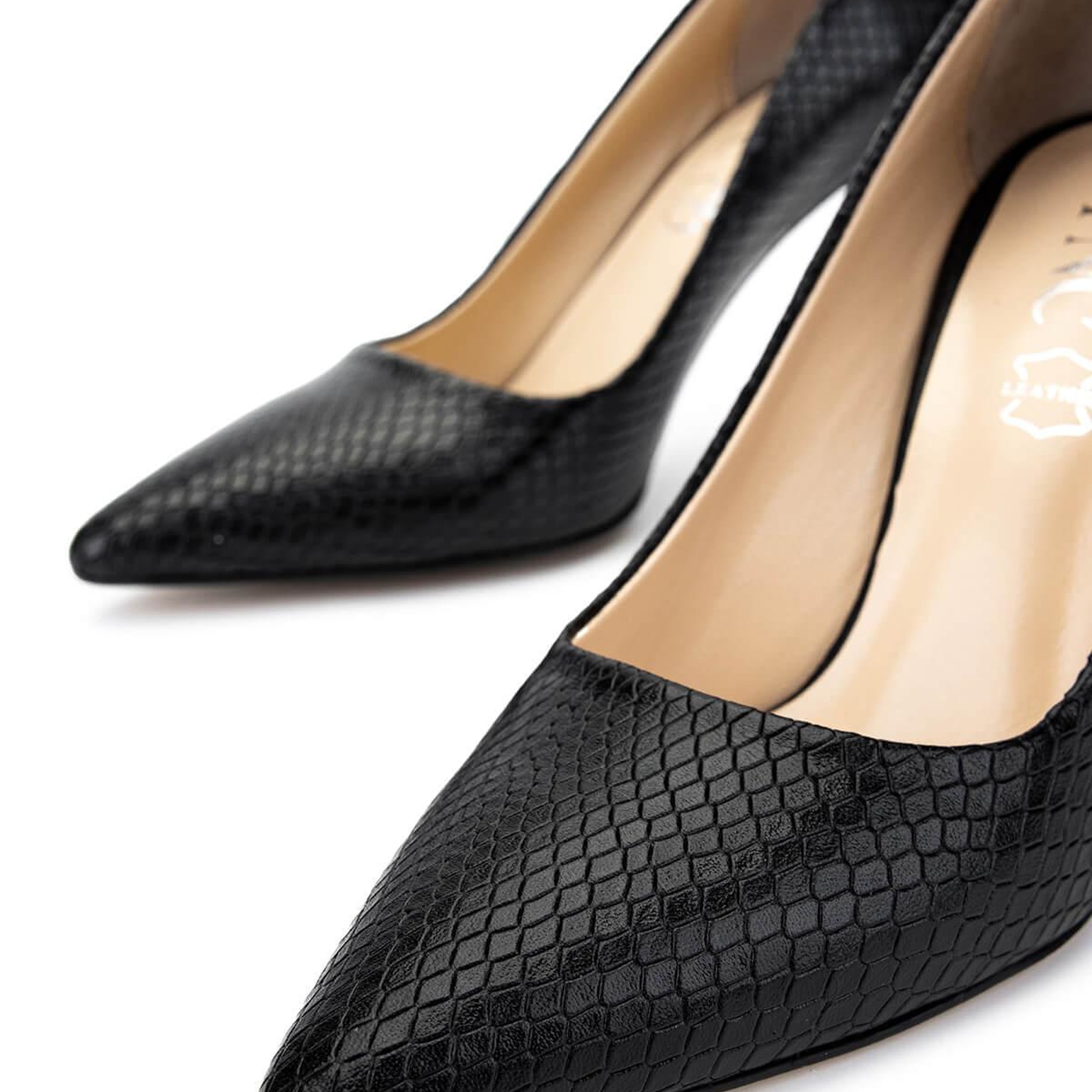 Tamer Tanca Kadın Hakiki Deri Siyah Topuklu Ayakkabı