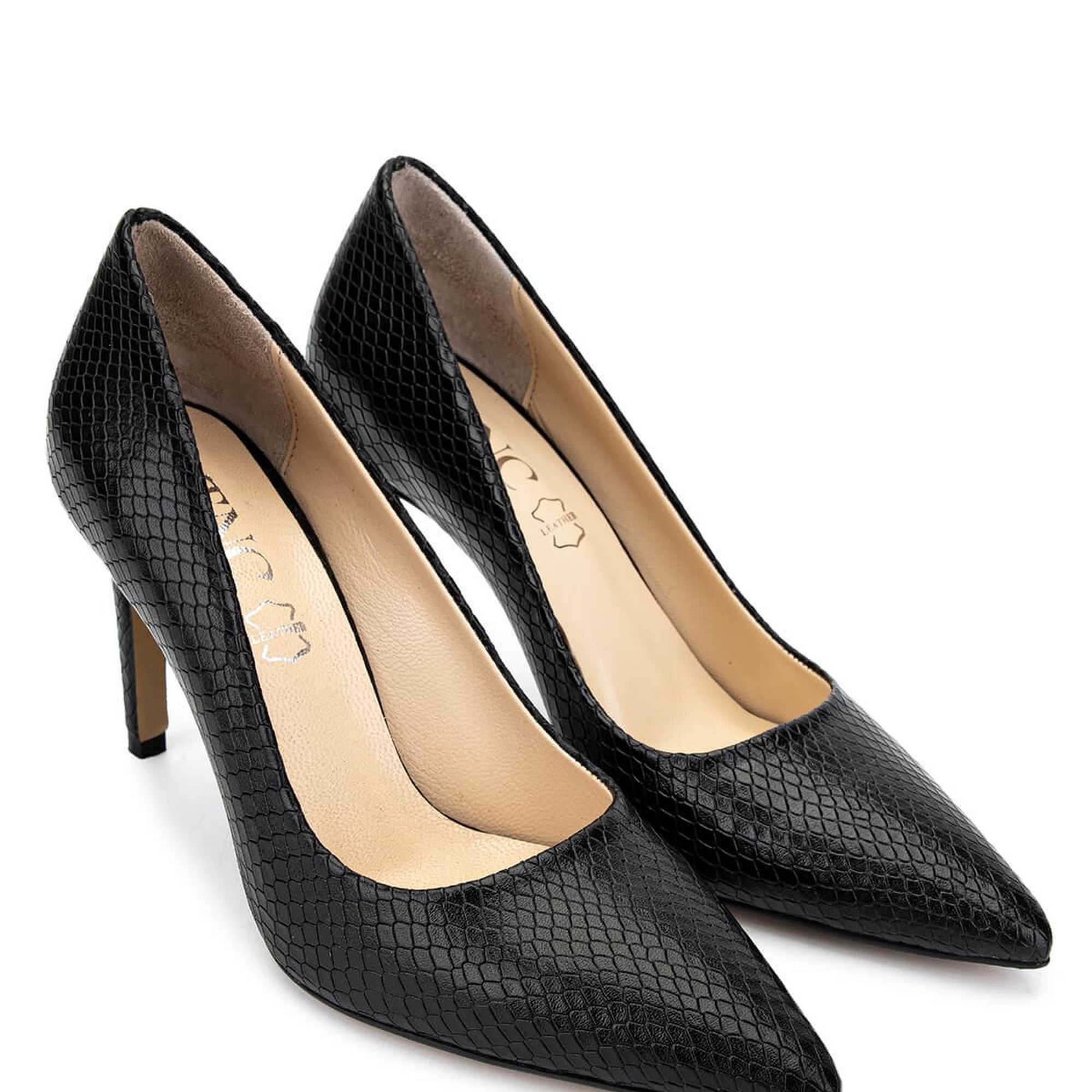 Tamer Tanca Kadın Hakiki Deri Siyah Topuklu Ayakkabı