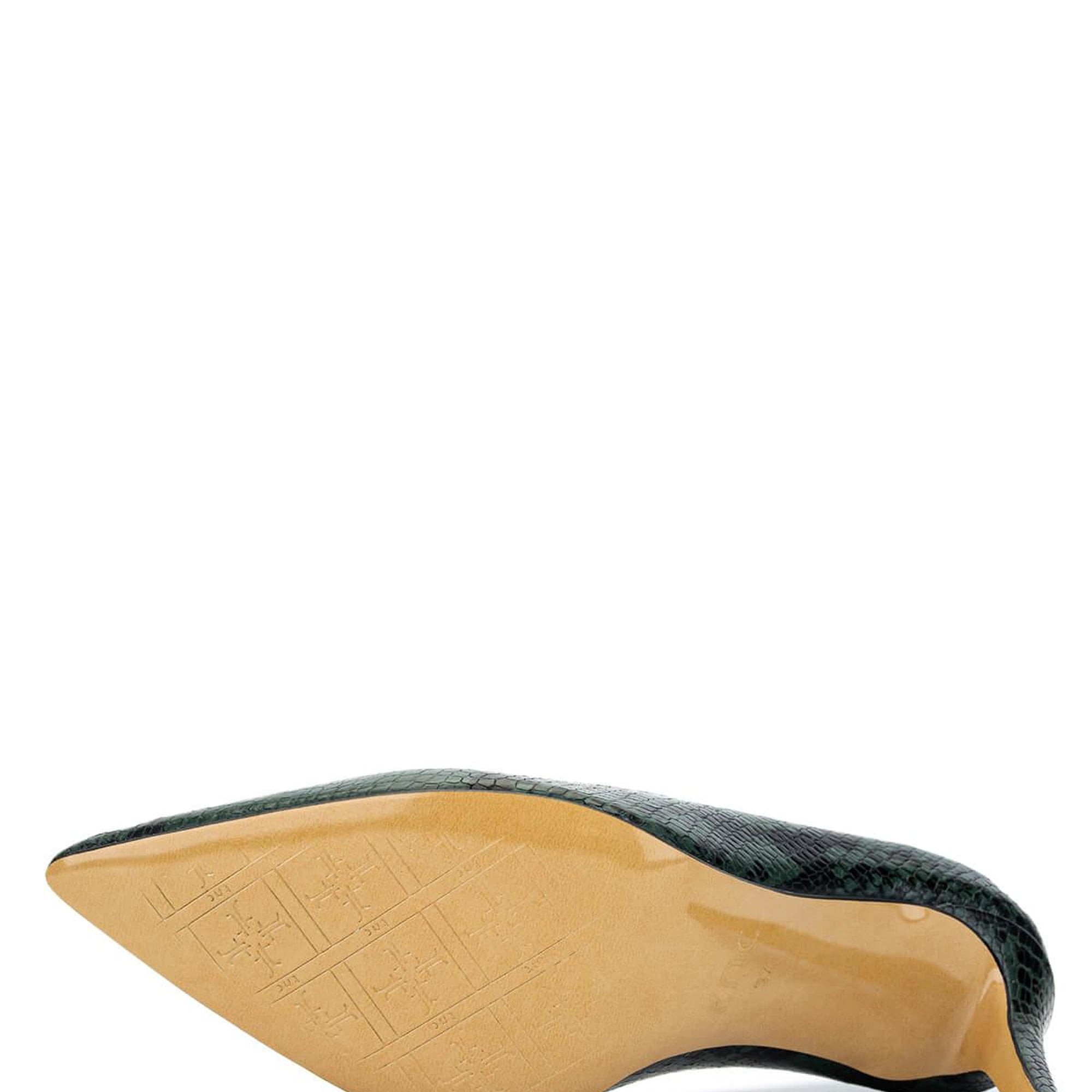 Tamer Tanca Kadın Hakiki Deri Yeşil Topuklu Ayakkabı