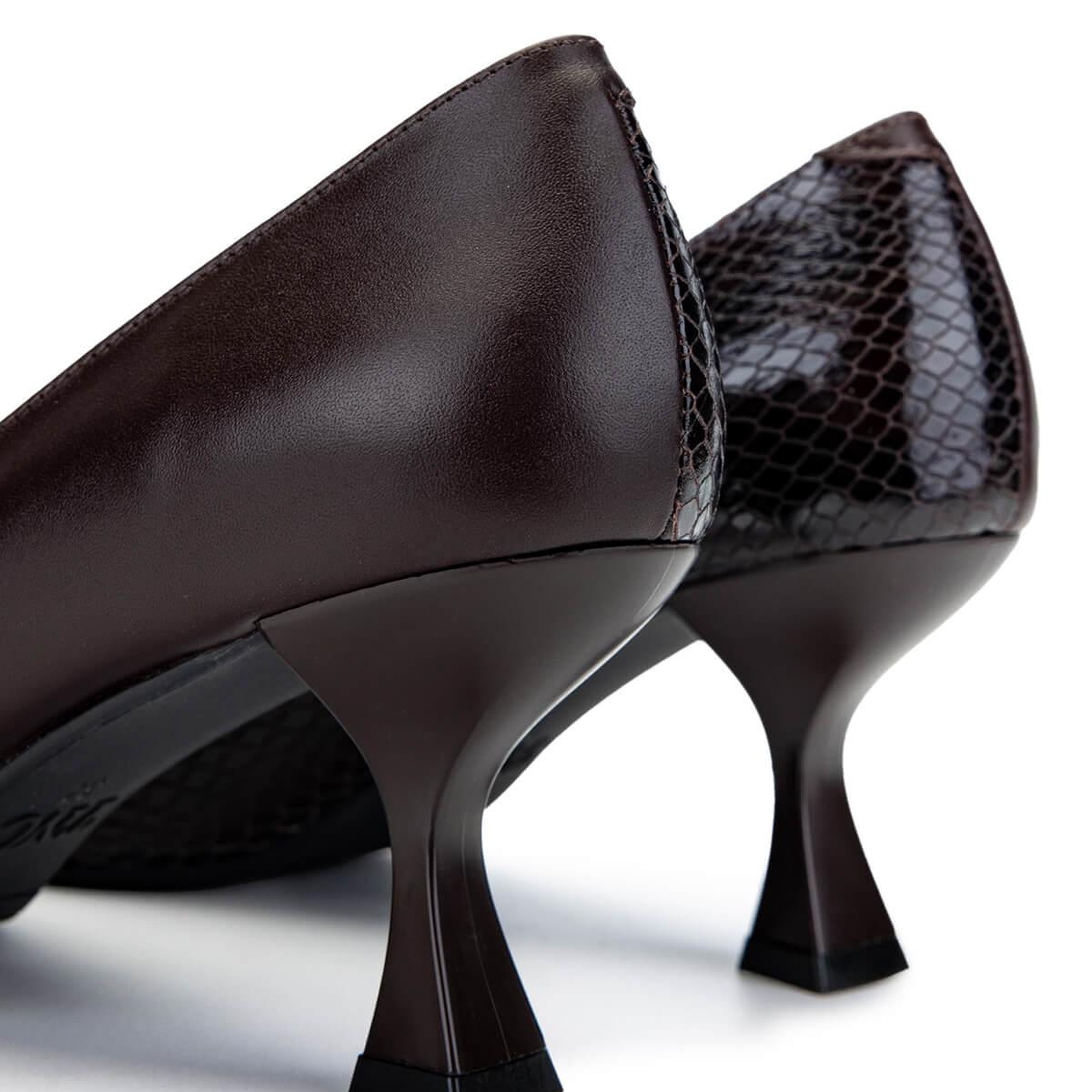 Tamer Tanca Kadın Hakiki Deri Kahverengi Topuklu Ayakkabı