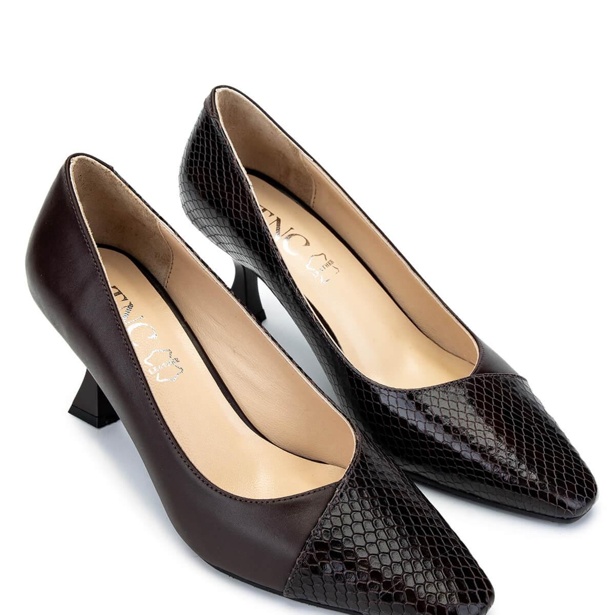 Tamer Tanca Kadın Hakiki Deri Kahverengi Topuklu Ayakkabı