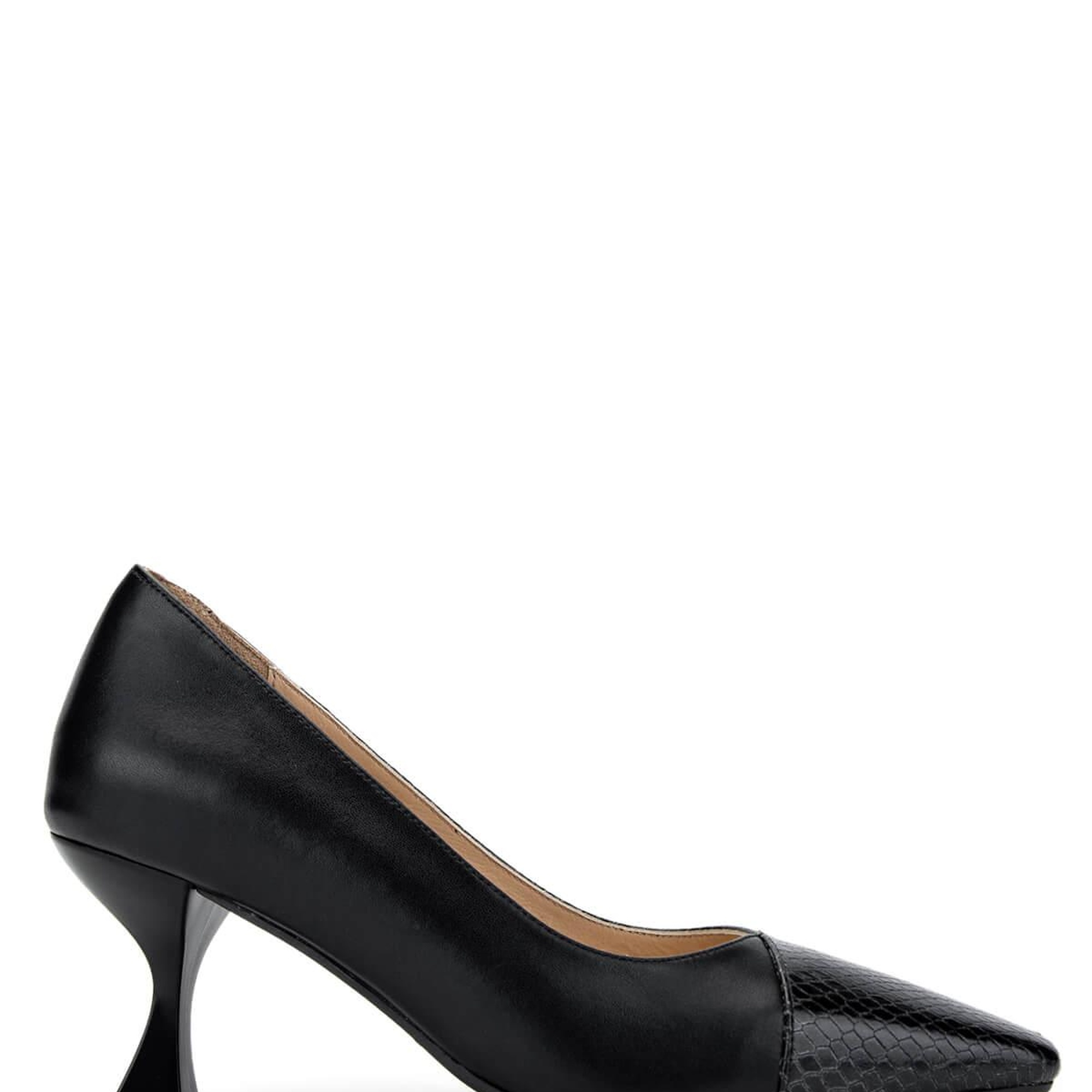 Tamer Tanca Kadın Hakiki Deri Siyah Topuklu Ayakkabı