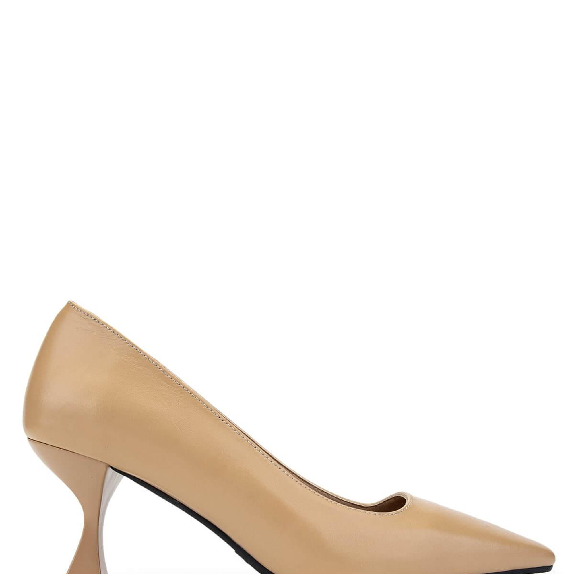 Tamer Tanca Kadın Hakiki Deri Bej Topuklu Ayakkabı