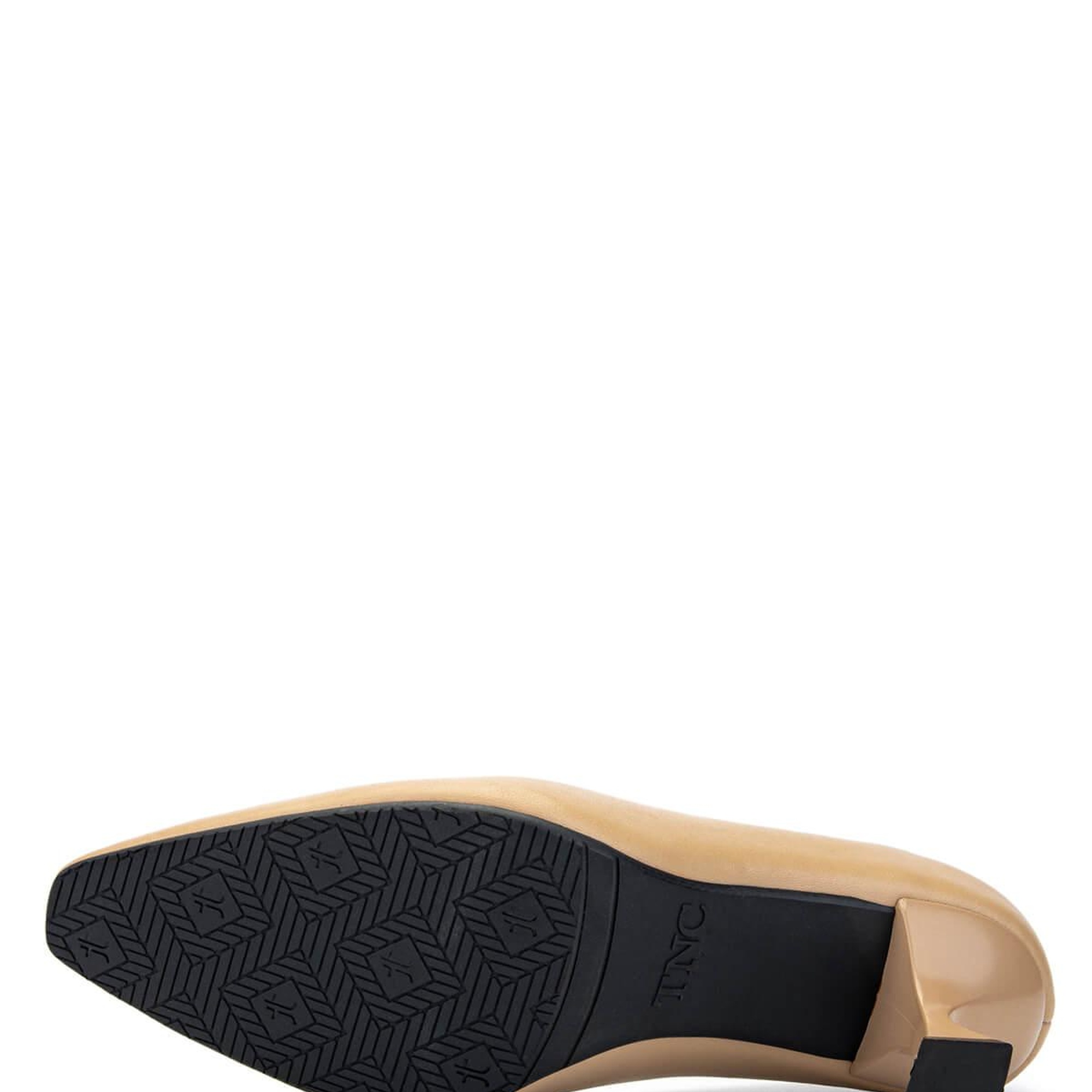 Tamer Tanca Kadın Hakiki Deri Bej Topuklu Ayakkabı