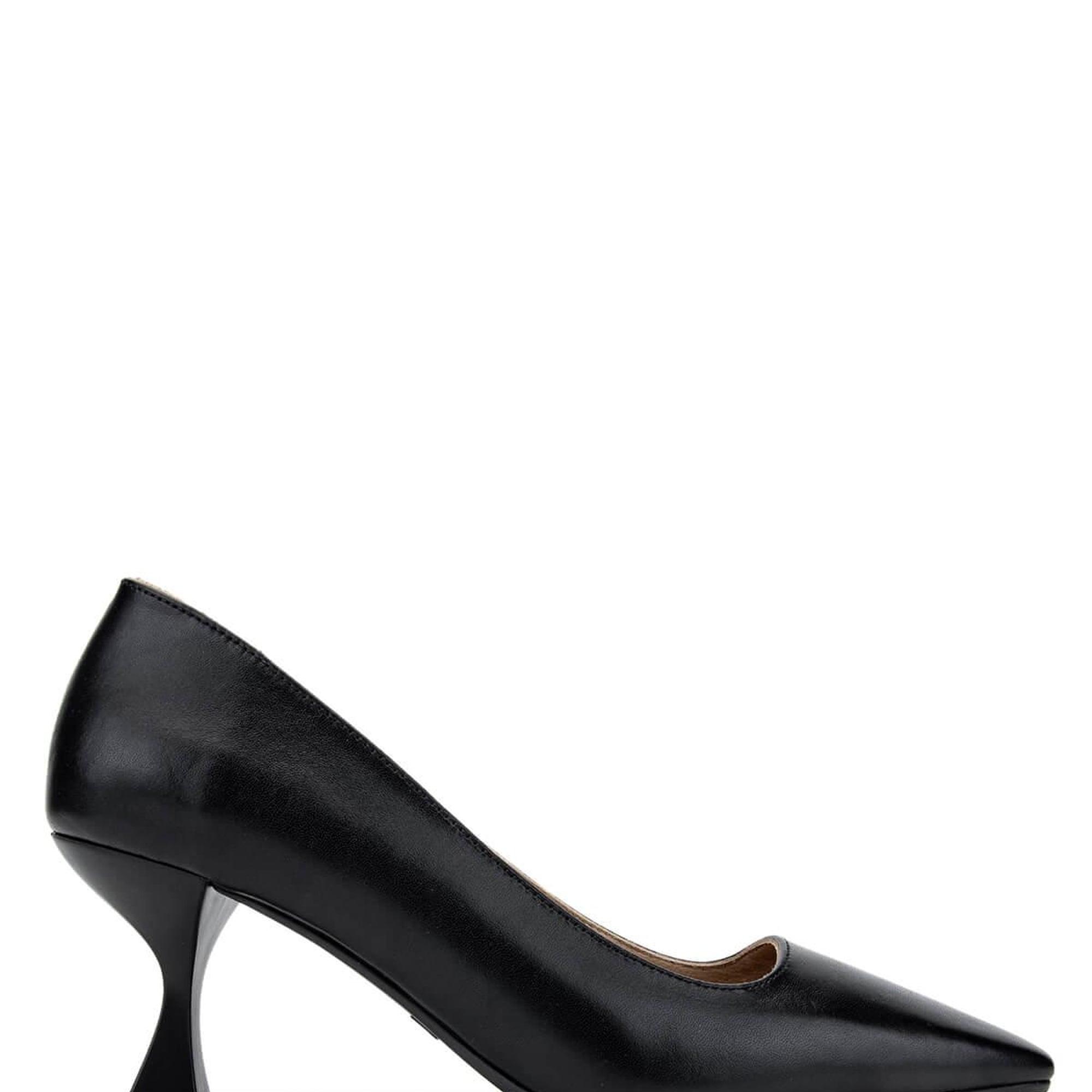 Tamer Tanca Kadın Hakiki Deri Siyah Deri Topuklu Ayakkabı