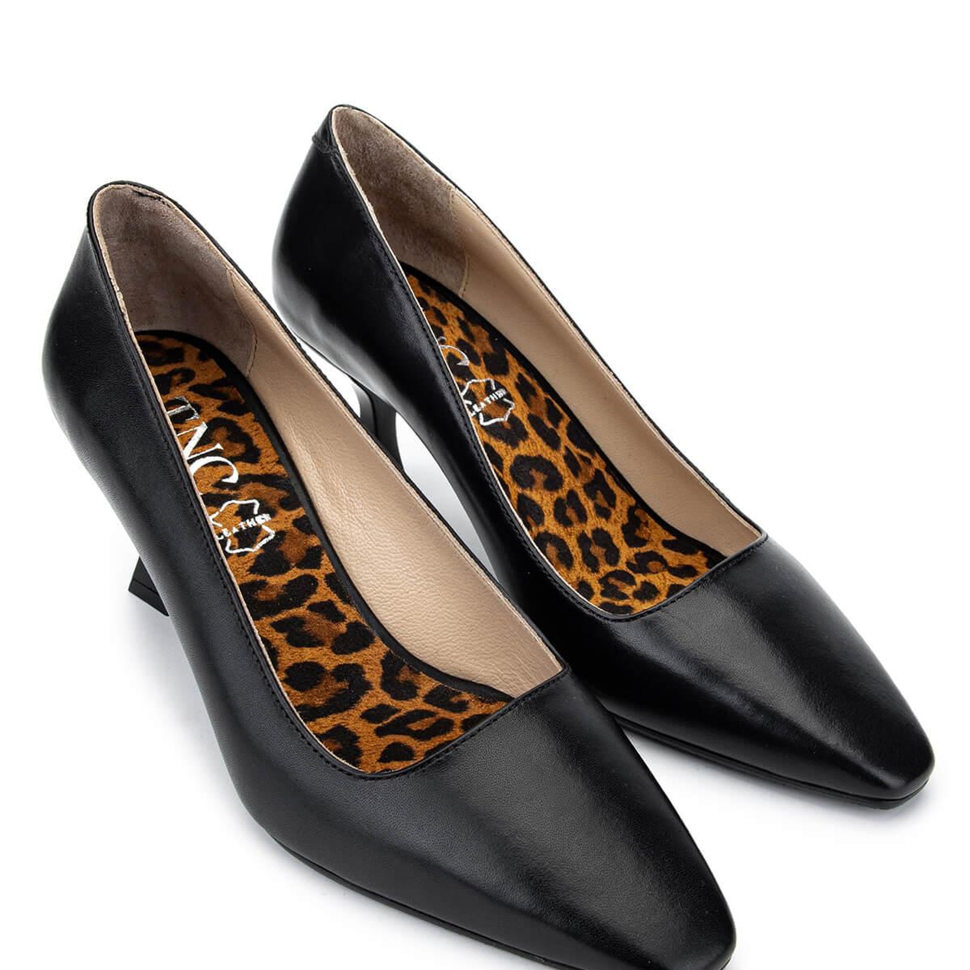 Tamer Tanca Kadın Hakiki Deri Siyah Deri Topuklu Ayakkabı