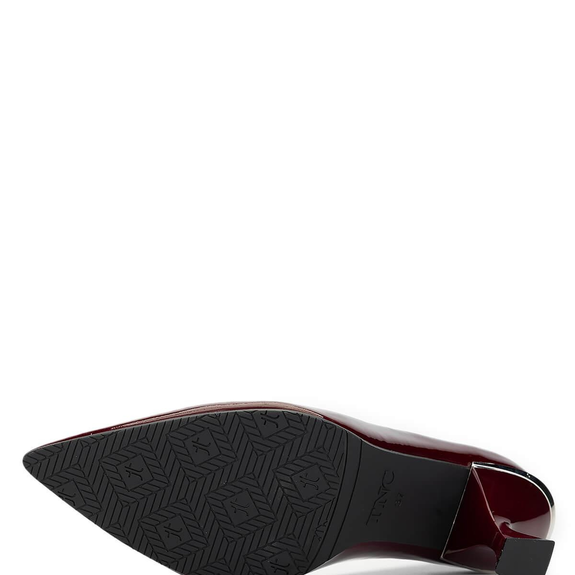 Tamer Tanca Kadın Hakiki Deri Bordo Rugan Topuklu Ayakkabı