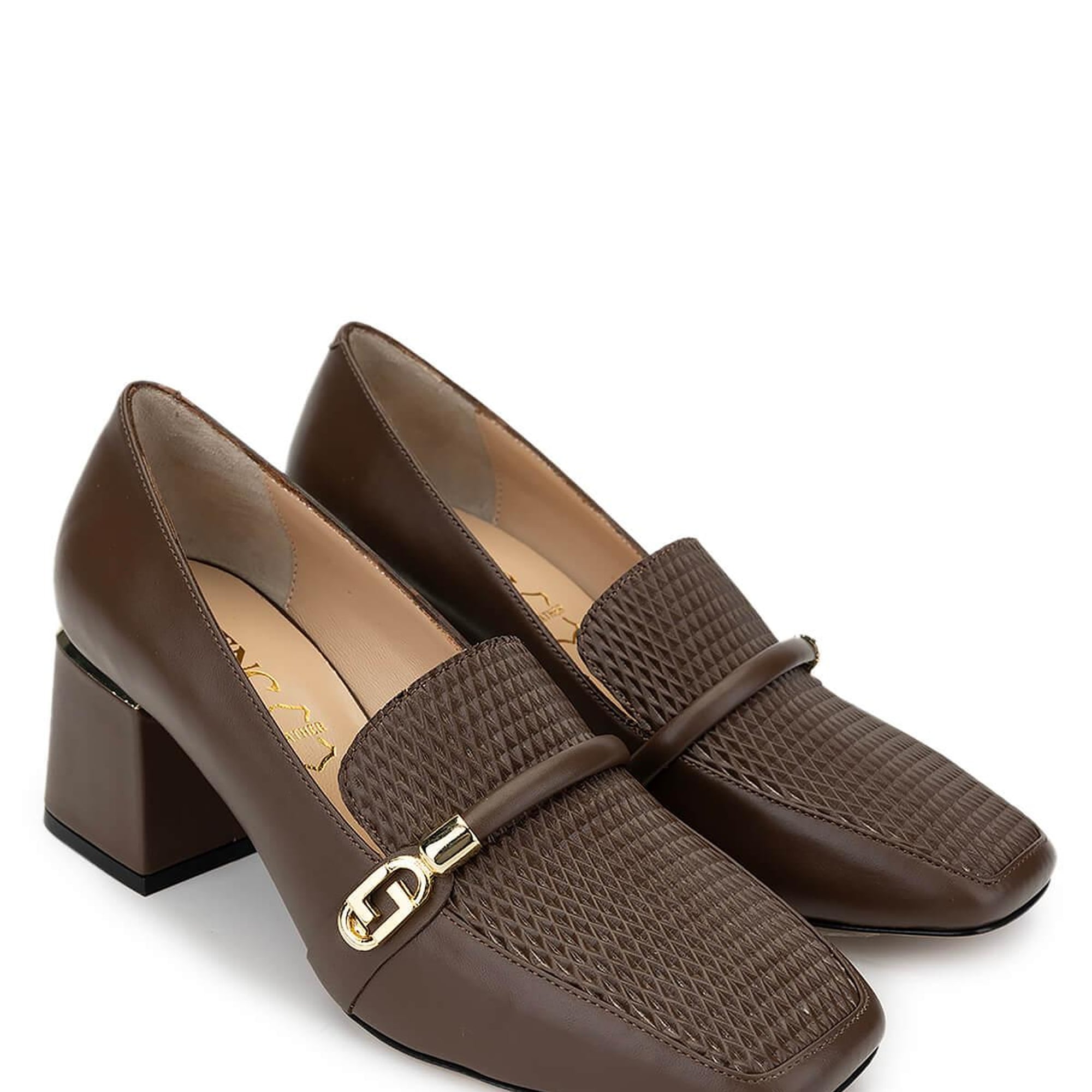 Tamer Tanca Kadın Hakiki Deri Kahverengi Topuklu Ayakkabı