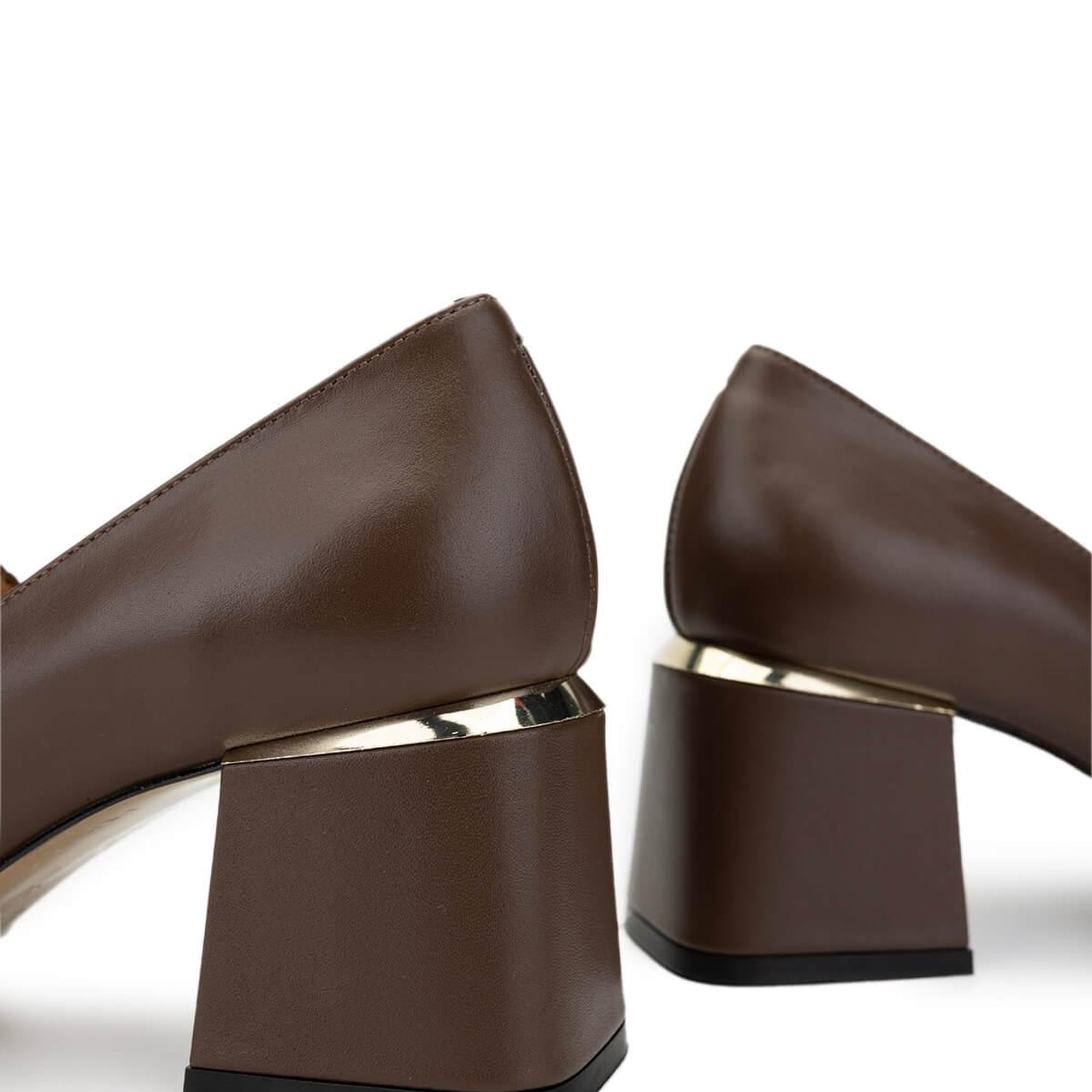 Tamer Tanca Kadın Hakiki Deri Kahverengi Topuklu Ayakkabı