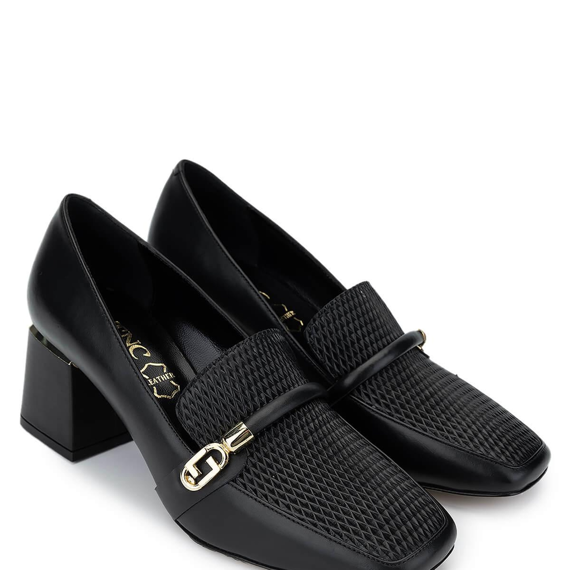 Tamer Tanca Kadın Hakiki Deri Siyah Topuklu Ayakkabı