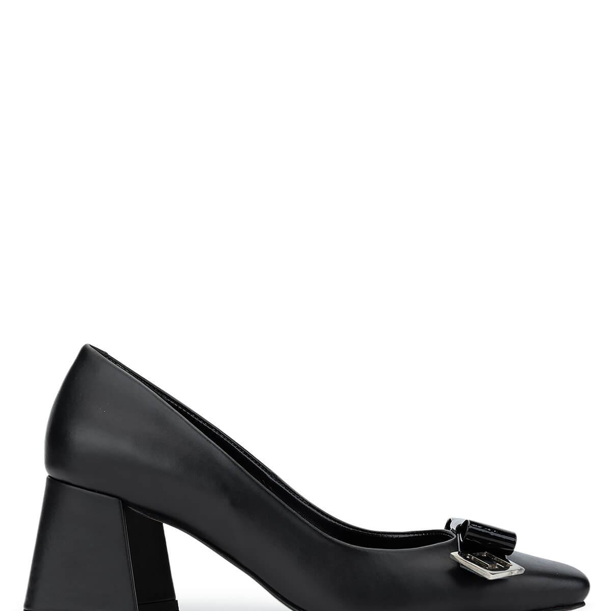 Tamer Tanca Kadın Hakiki Deri Siyah Topuklu Ayakkabı