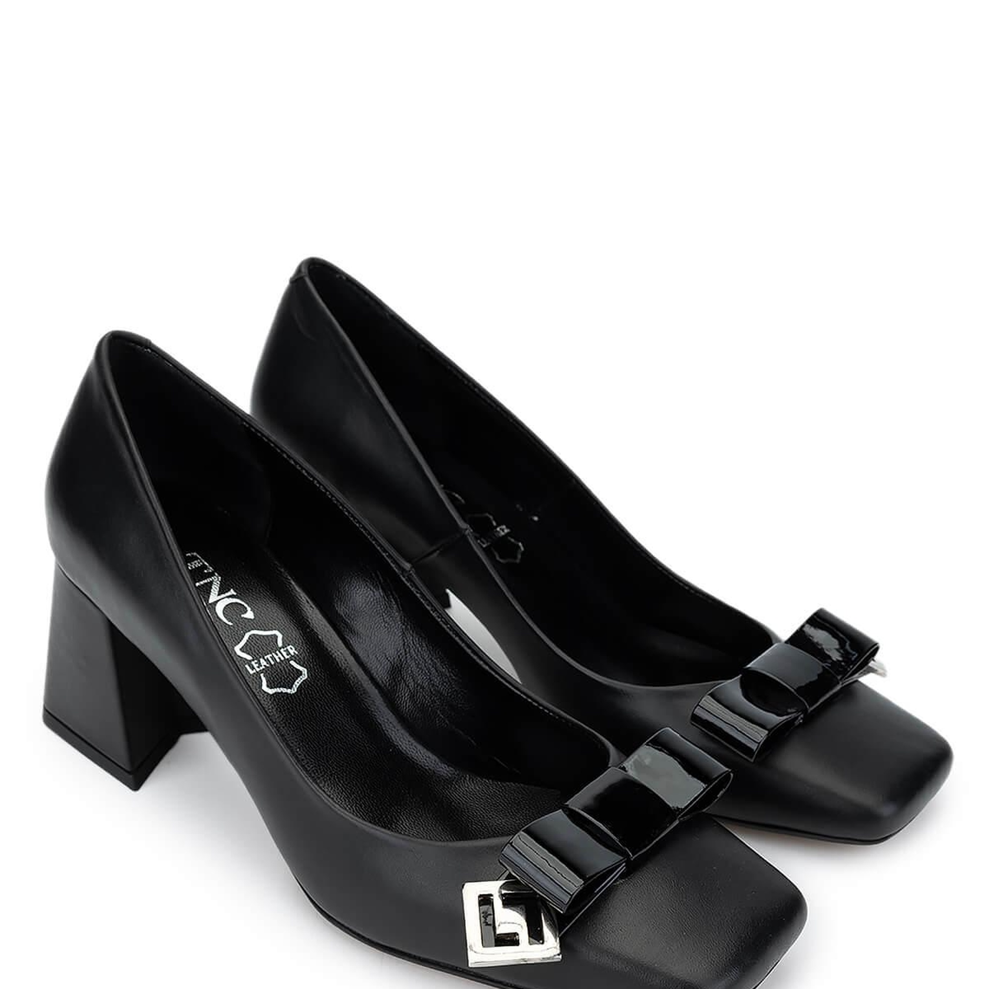 Tamer Tanca Kadın Hakiki Deri Siyah Topuklu Ayakkabı