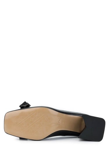  Tamer Tanca Kadın Hakiki Deri Siyah Topuklu Ayakkabı