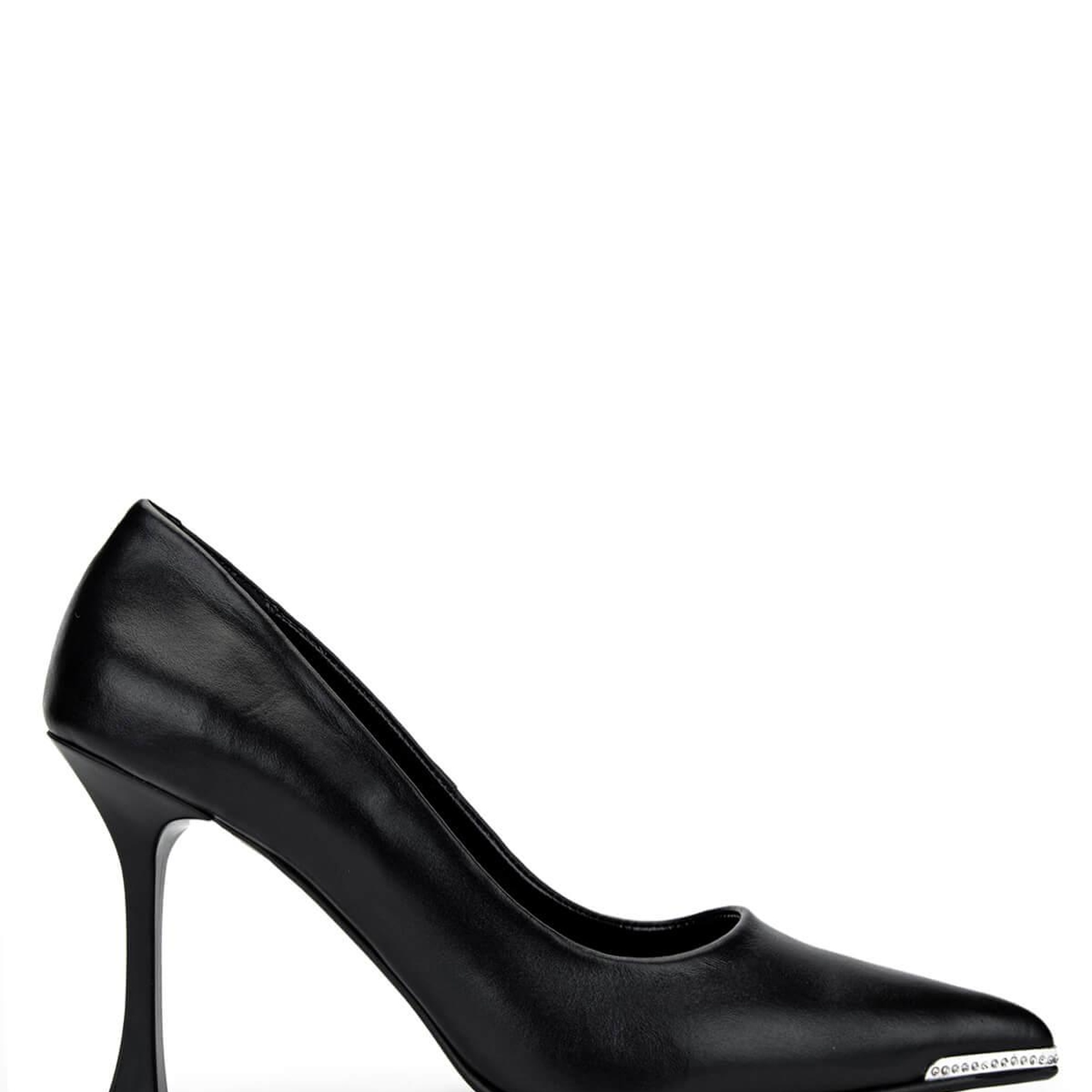 Tamer Tanca Kadın Hakiki Deri Siyah Deri Topuklu Ayakkabı