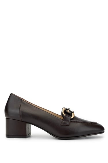  Tamer Tanca Kadın Hakiki Deri Kahverengi Topuklu Ayakkabı