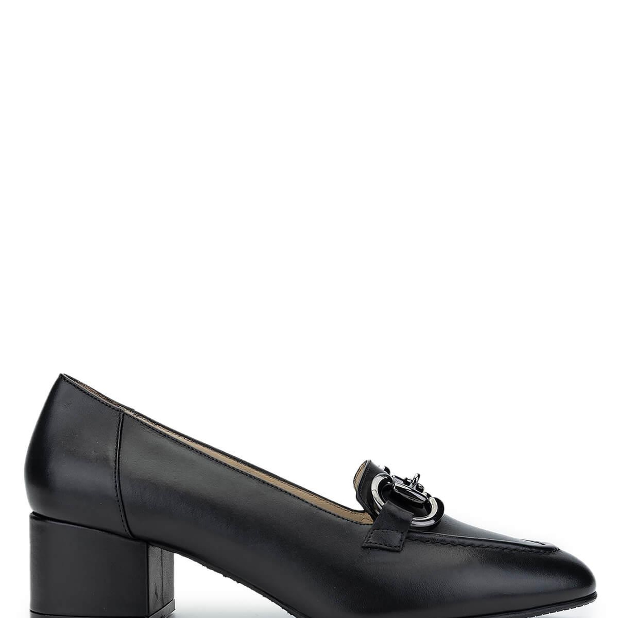 Tamer Tanca Kadın Hakiki Deri Siyah Deri Topuklu Ayakkabı