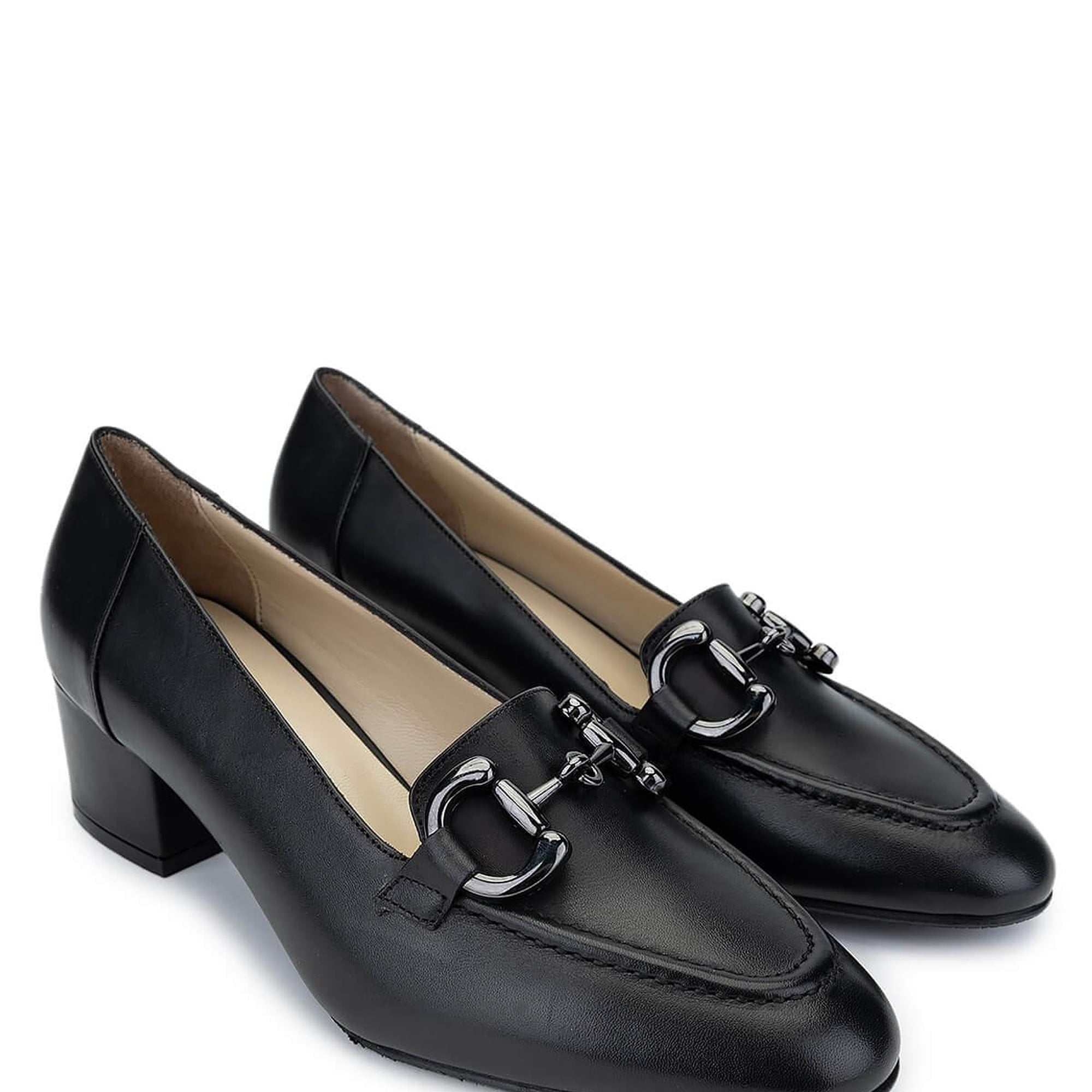 Tamer Tanca Kadın Hakiki Deri Siyah Deri Topuklu Ayakkabı