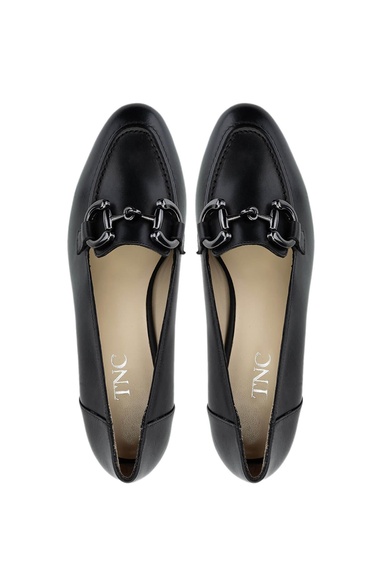  Tamer Tanca Kadın Hakiki Deri Siyah Deri Topuklu Ayakkabı