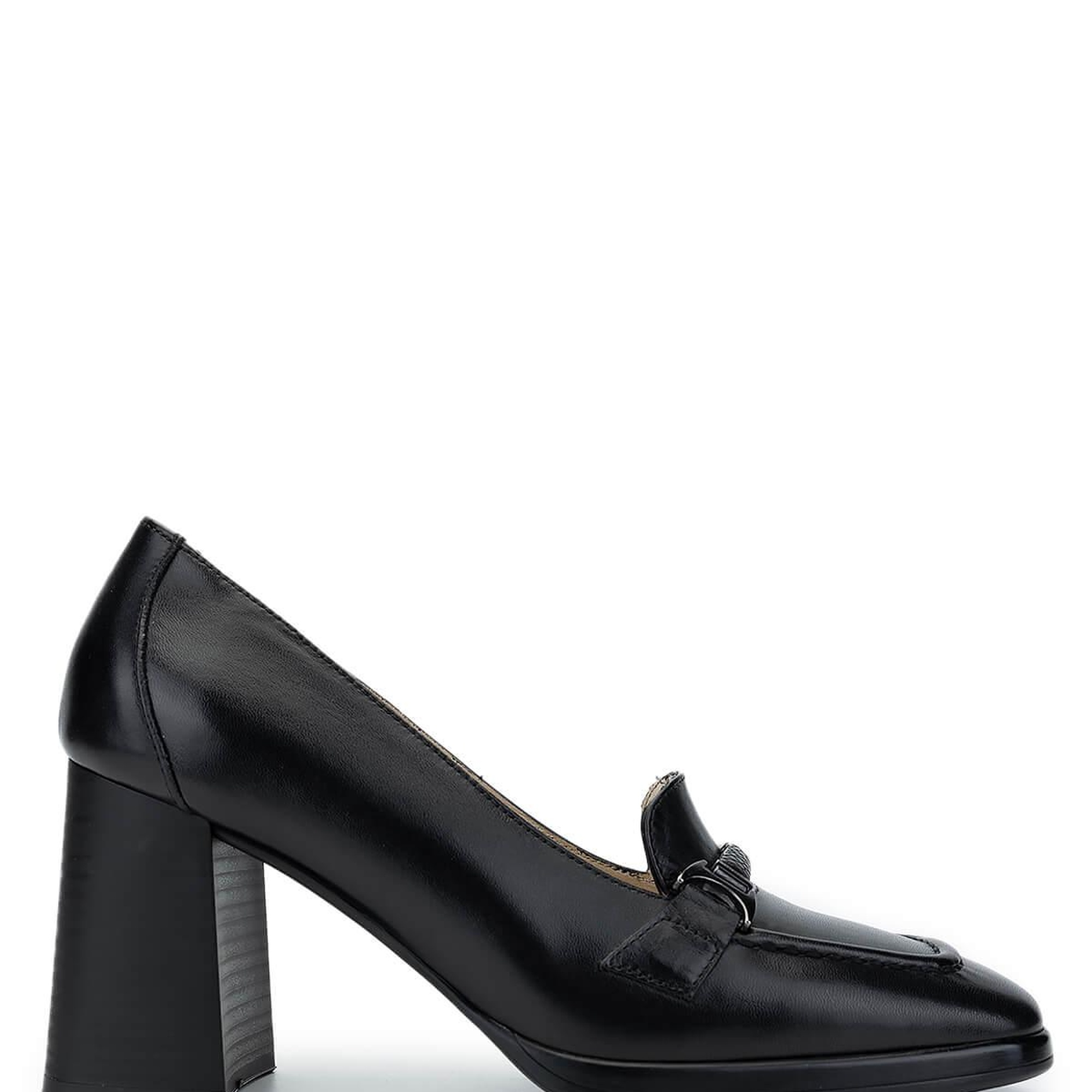 Tamer Tanca Kadın Hakiki Deri Siyah Deri Topuklu Ayakkabı