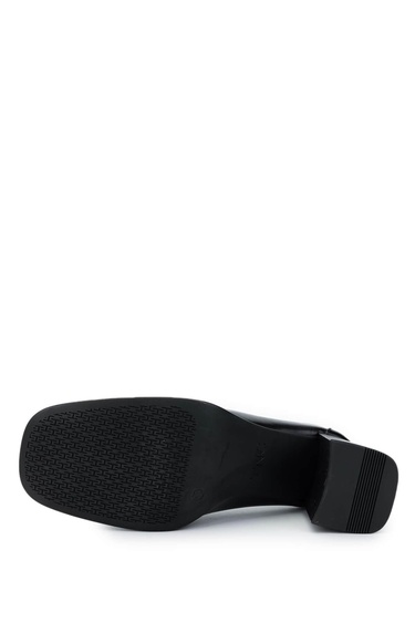  Tamer Tanca Kadın Hakiki Deri Siyah Deri Topuklu Ayakkabı