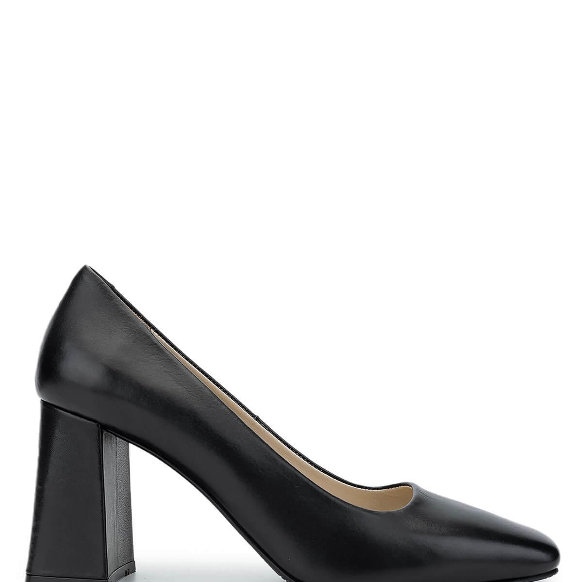 Tamer Tanca Kadın Hakiki Deri Siyah Deri Topuklu Ayakkabı