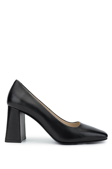  Tamer Tanca Kadın Hakiki Deri Siyah Deri Topuklu Ayakkabı