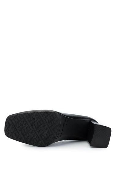  Tamer Tanca Kadın Hakiki Deri Siyah Deri Topuklu Ayakkabı