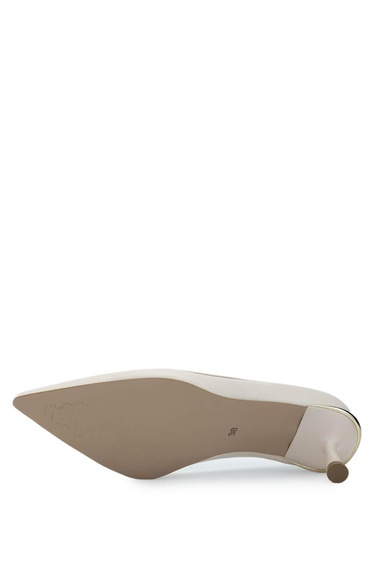  Tamer Tanca Kadın Vegan Bej Topuklu Ayakkabı