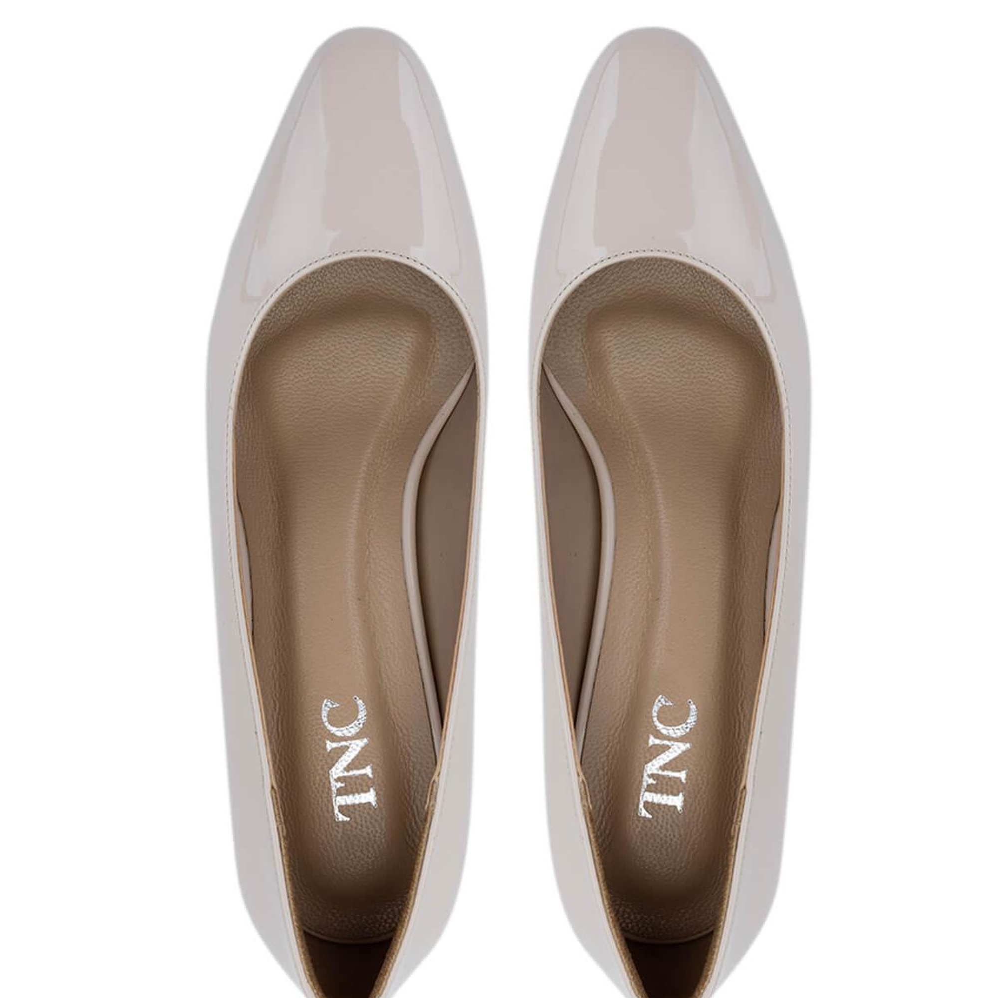 Tamer Tanca Kadın Vegan Bej Rugan Topuklu Ayakkabı